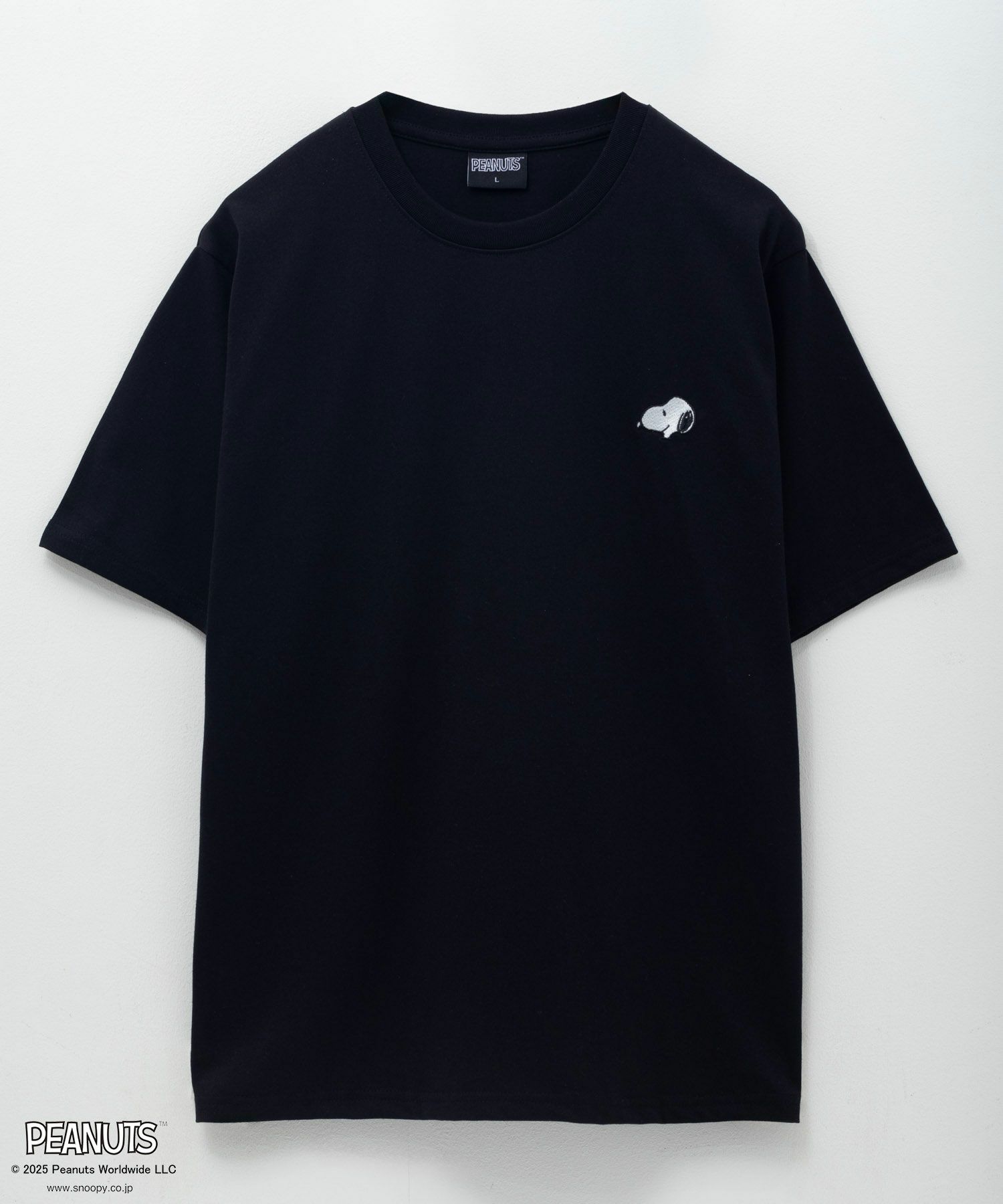 PEANUTS SNOOPY ロゴサガラ刺繍Tシャツ メンズ ネコポス 対応商品