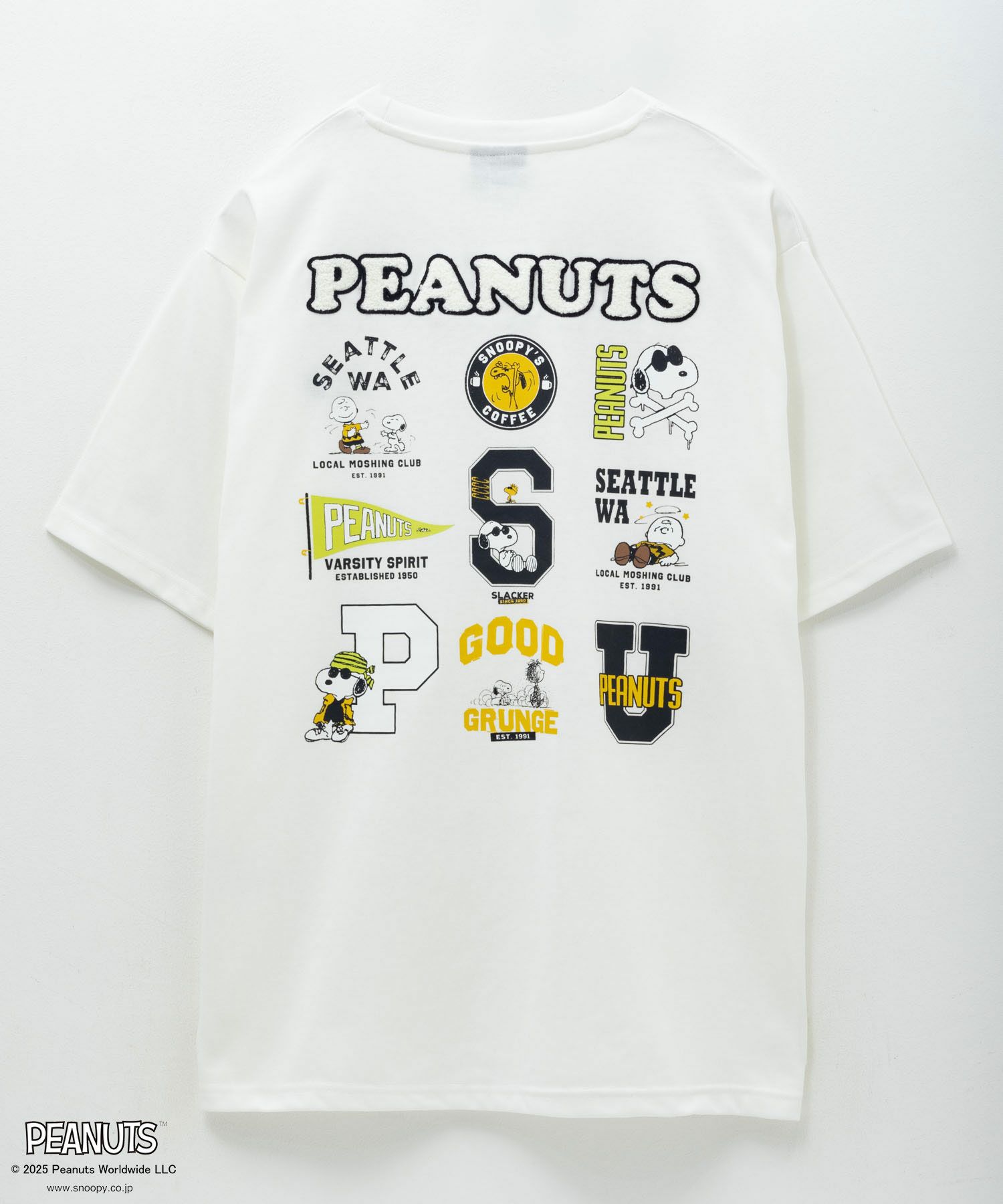 PEANUTS SNOOPY ロゴサガラ刺繍Tシャツ メンズ メール便 対応商品商品画像-3