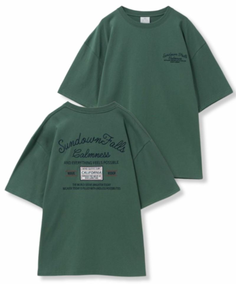 天竺サーフ刺繍Tシャツ メンズ メール便 対応商品商品画像-3