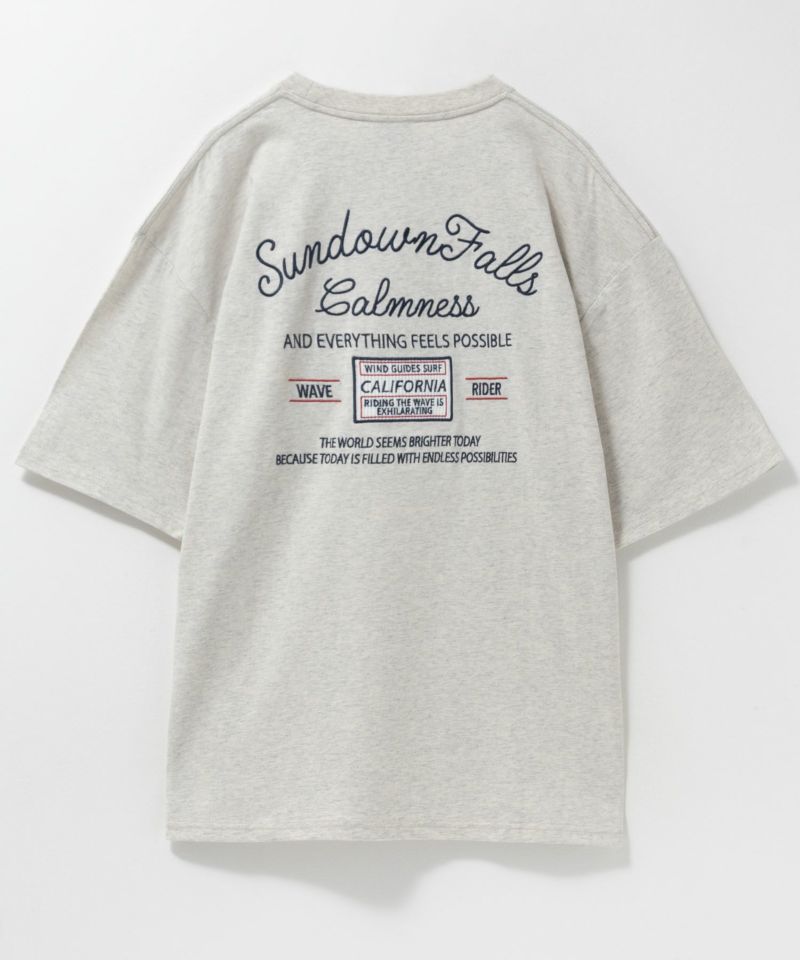 天竺サーフ刺繍Tシャツ メンズ メール便 対応商品商品画像-7