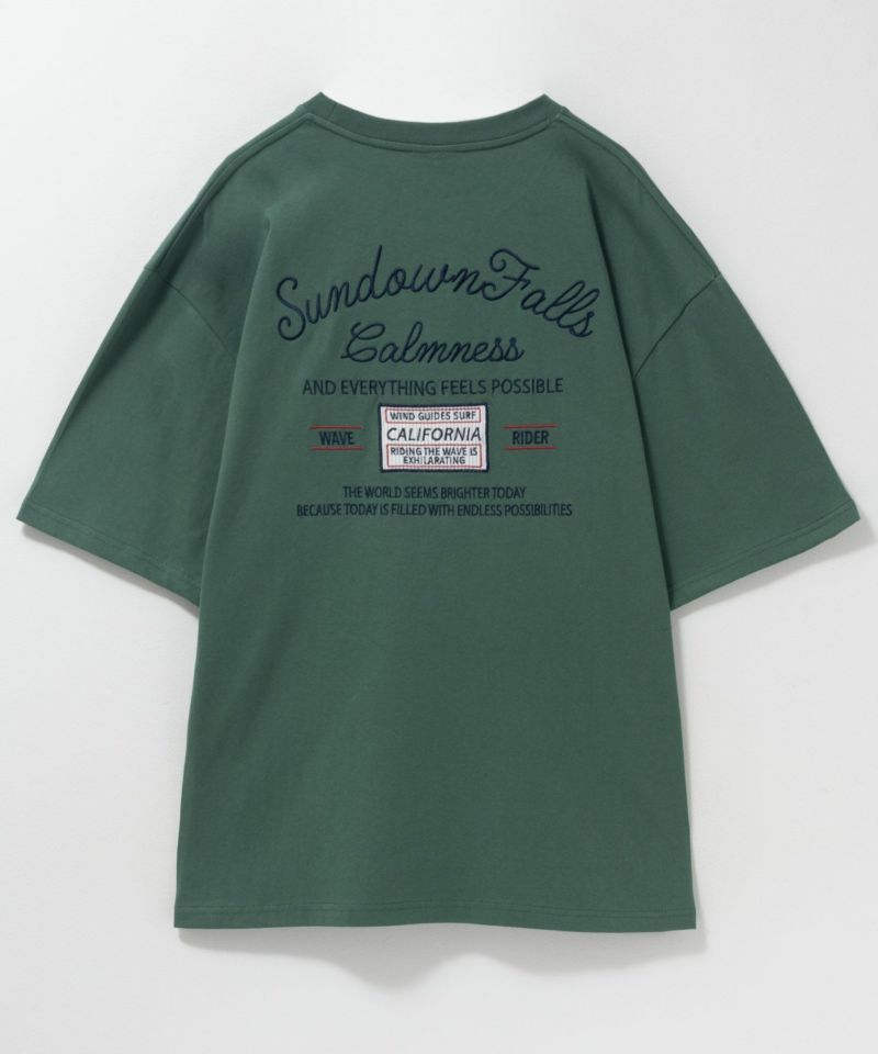 天竺サーフ刺繍Tシャツ メンズ メール便 対応商品商品画像-9