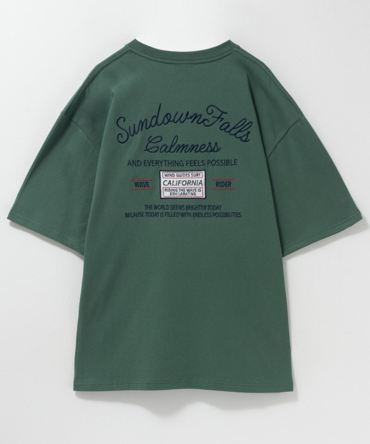 天竺サーフ刺繍Tシャツ メンズ ネコポス 対応商品