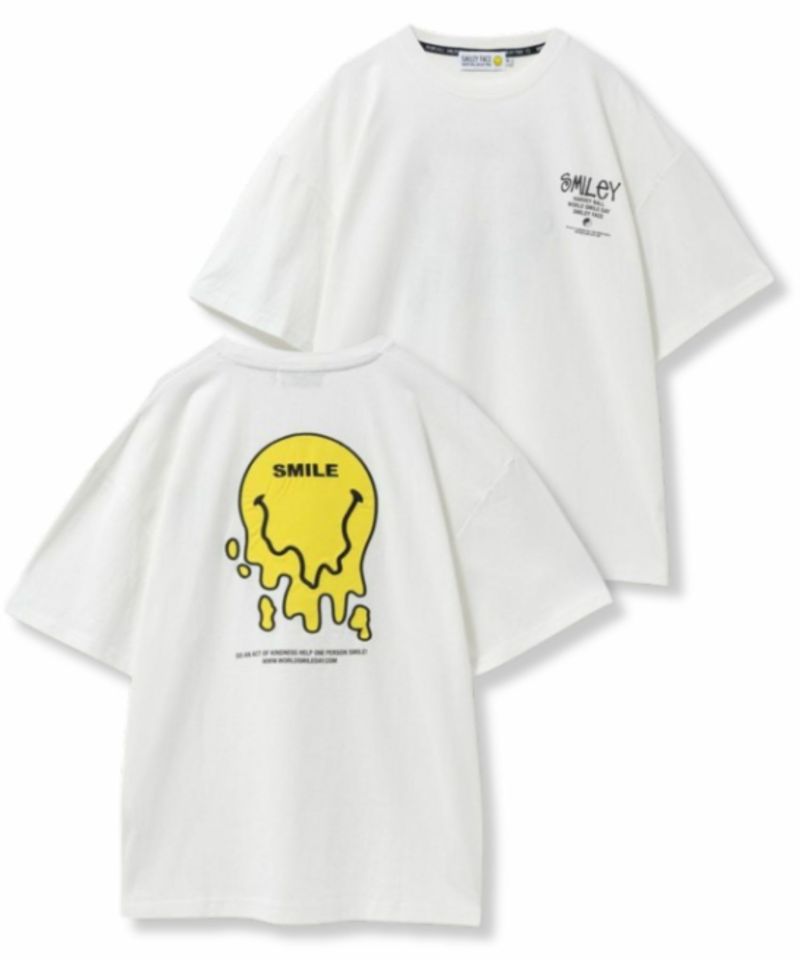 SMILEY FACE ワッペンTシャツ メンズ メール便 対応商品商品画像-2