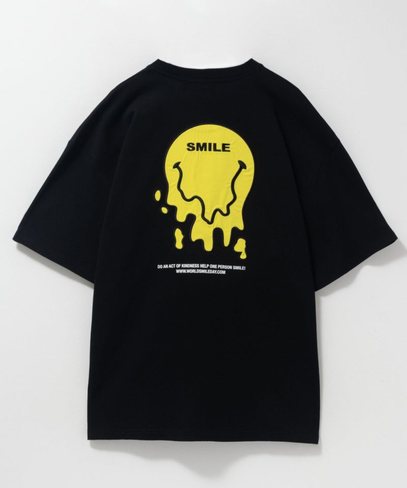 SMILEY FACE ワッペンTシャツ メンズ メール便 対応商品商品画像-3
