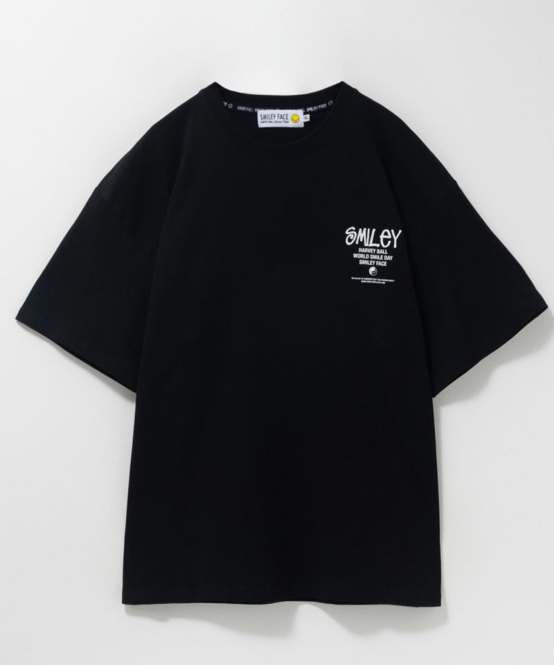 SMILEY FACE ワッペンTシャツ メンズ メール便 対応商品商品画像-4