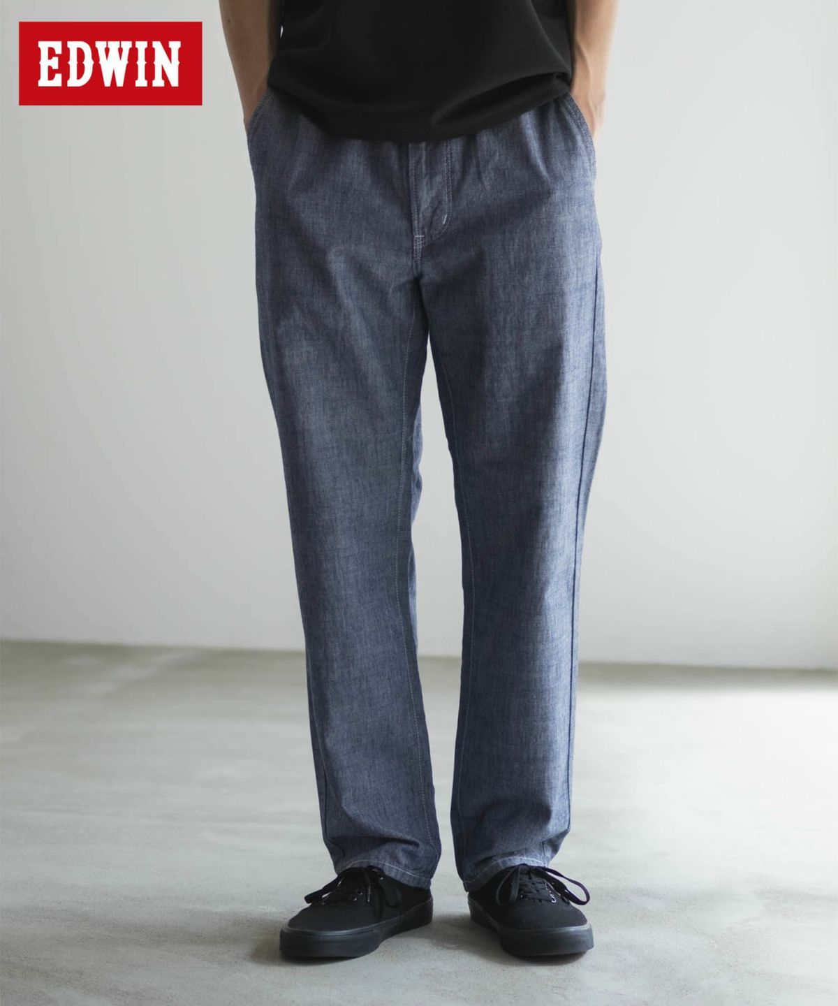 EDWIN 5ポケットデニムイージーパンツ レギュラーストレート メンズ