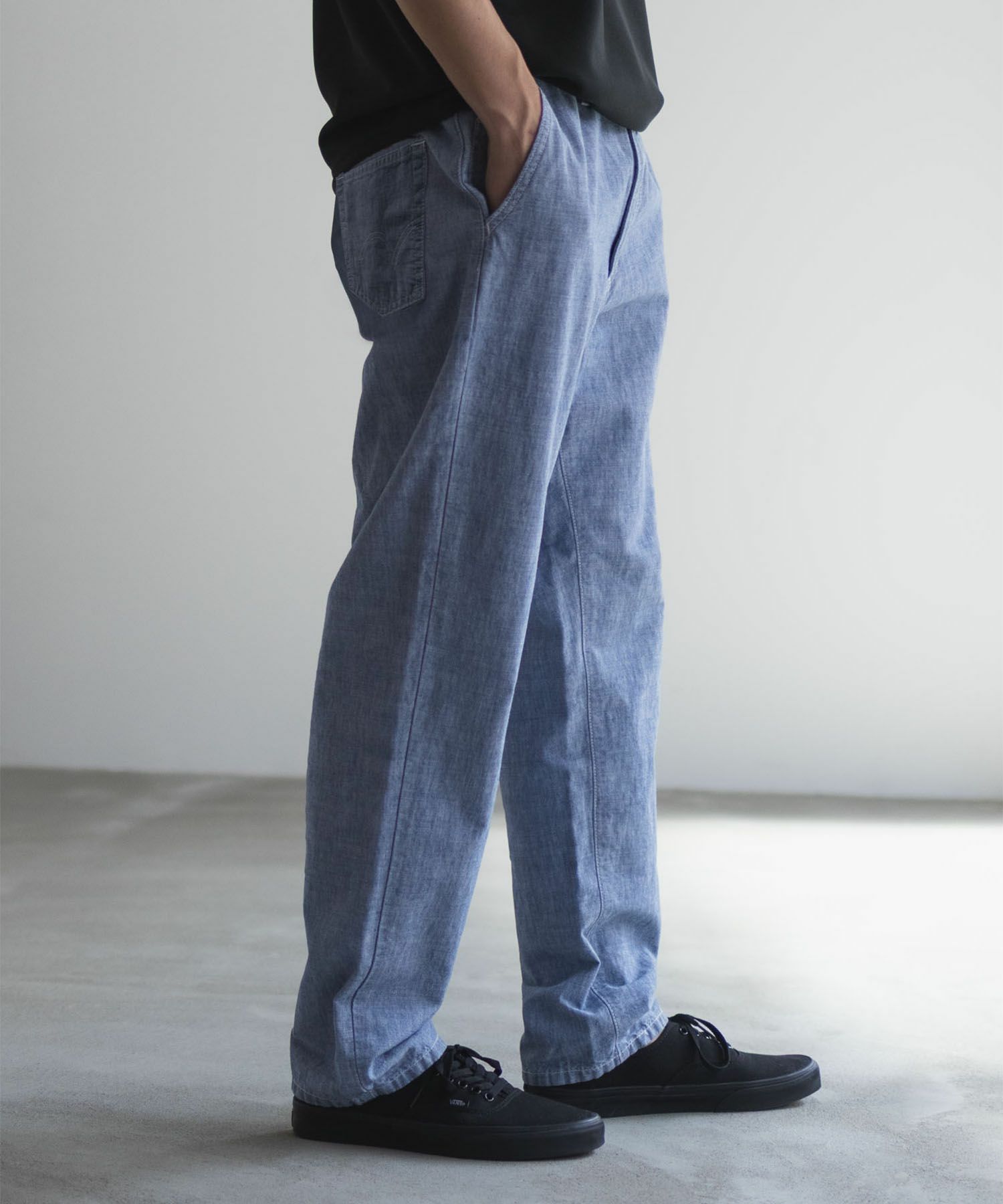 EDWIN 5ポケットデニムイージーパンツ レギュラーストレート メンズ