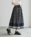 Howdy Marie  インドファブリック 綿ボイル総柄スカート レディース商品サムネイル-1