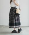 Howdy Marie  インドファブリック 綿ボイル総柄スカート レディース商品サムネイル-7