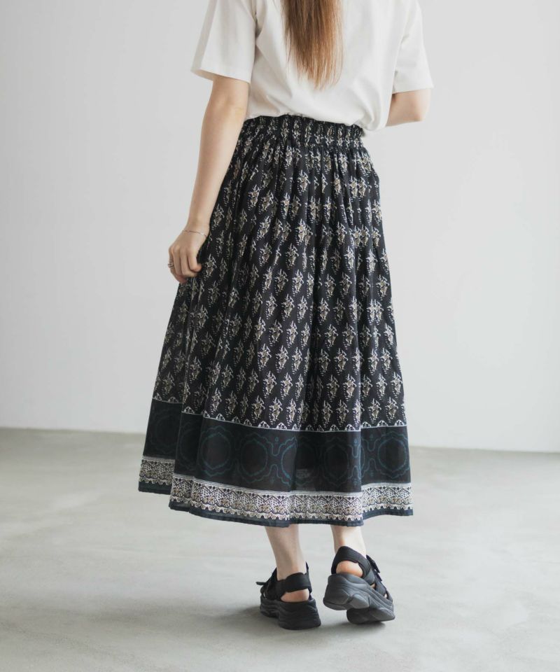 Howdy Marie  インドファブリック 綿ボイル総柄スカート レディース商品画像-9