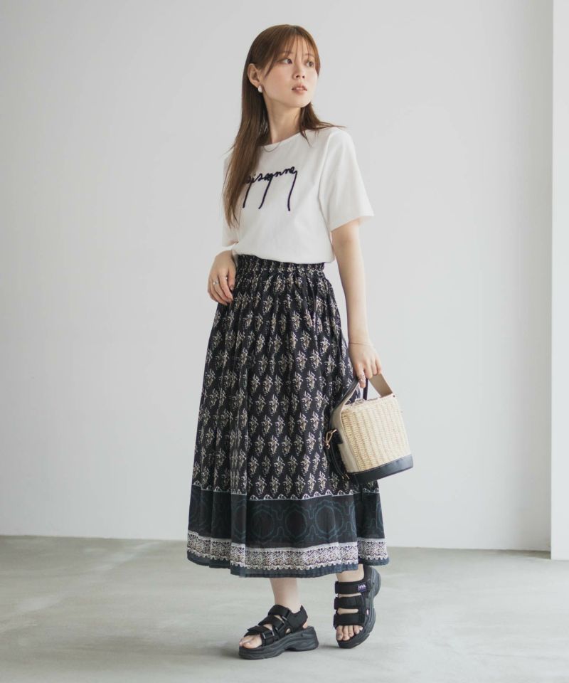 Howdy Marie  インドファブリック 綿ボイル総柄スカート レディース商品画像-10