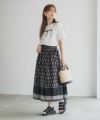 Howdy Marie  インドファブリック 綿ボイル総柄スカート レディース商品サムネイル-10