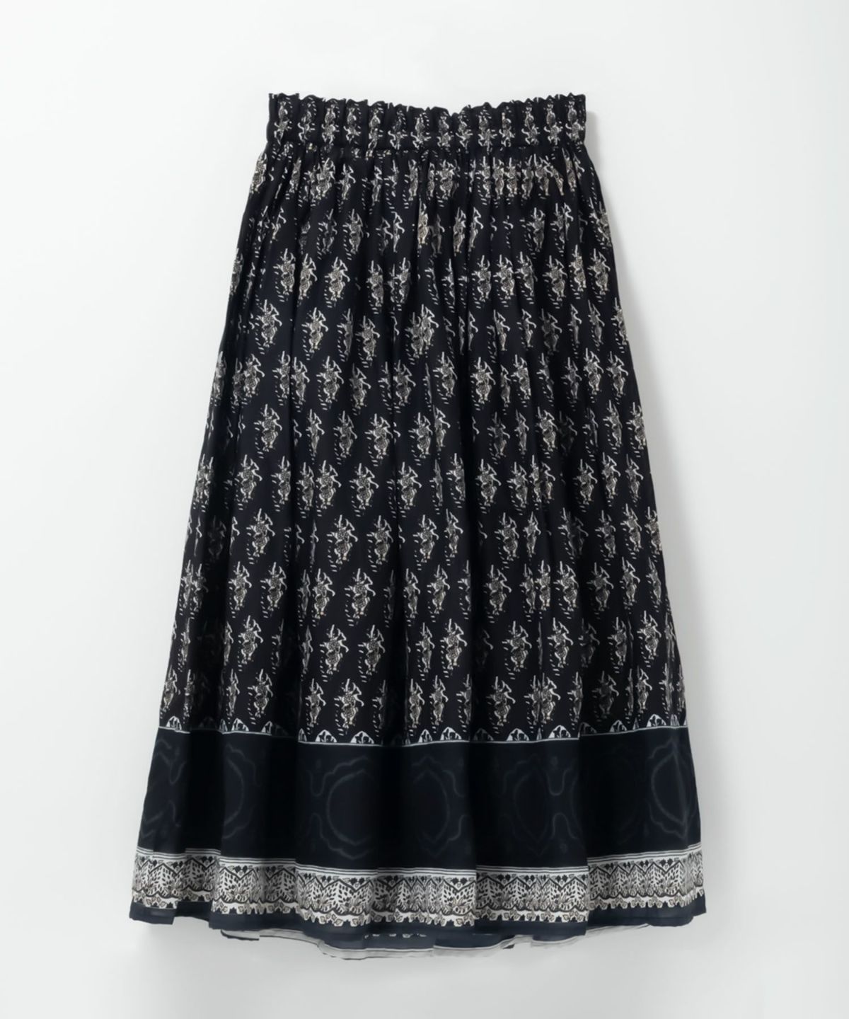 Howdy Marie インドファブリック 綿ボイル総柄スカート レディース