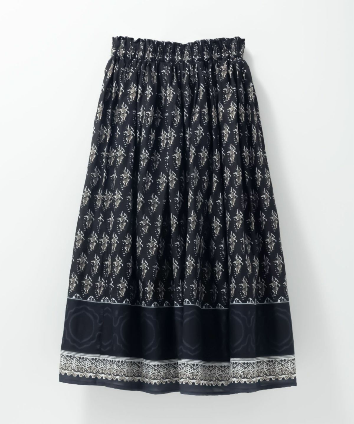 Howdy Marie インドファブリック 綿ボイル総柄スカート レディース