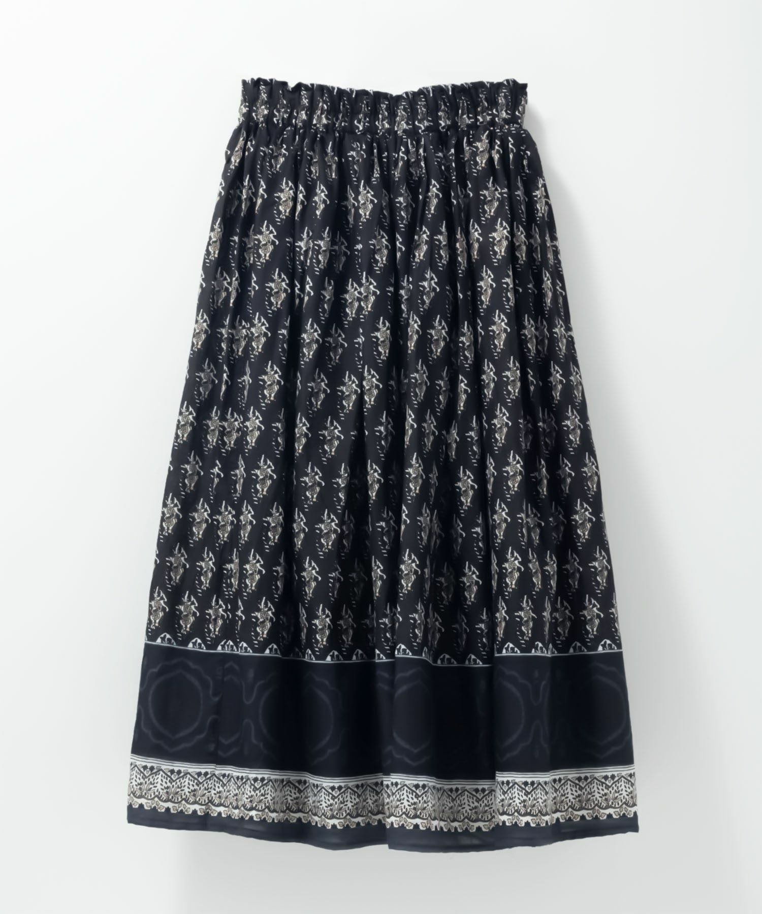 Howdy Marie インドファブリック 綿ボイル総柄スカート レディース