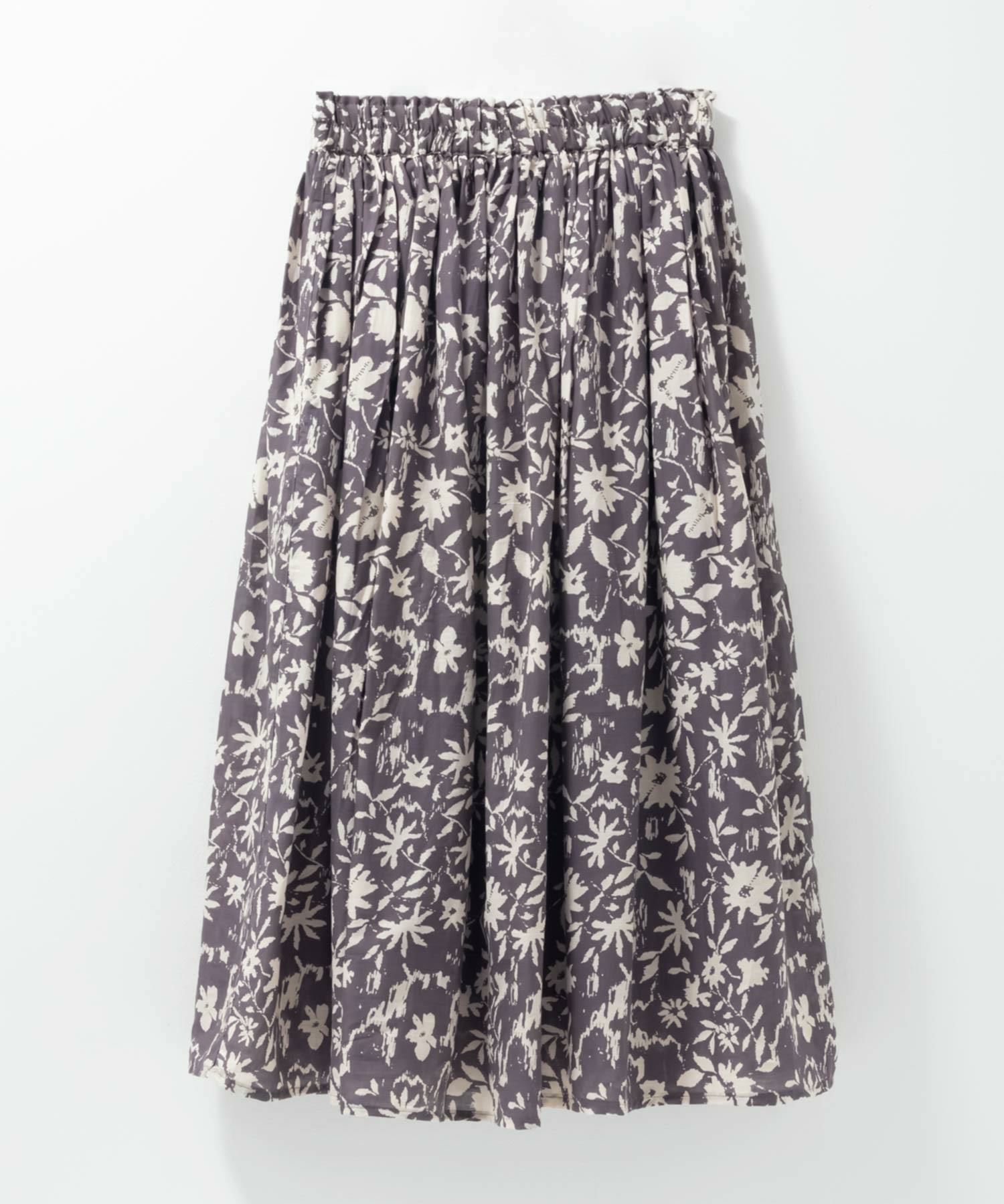 Howdy Marie インドファブリック 綿ボイル総柄スカート レディース