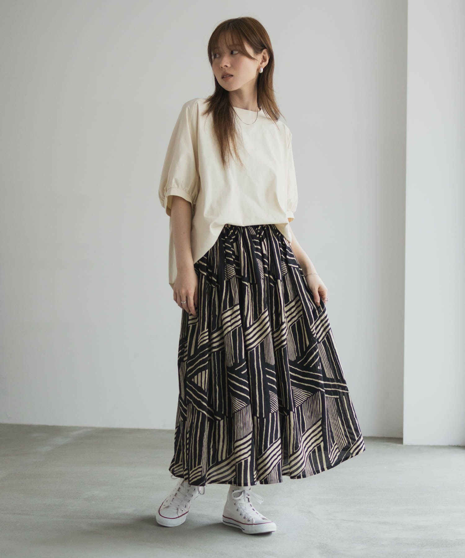 Howdy Marie  インドファブリック 綿ボイル総柄スカート レディース商品サムネイル-36