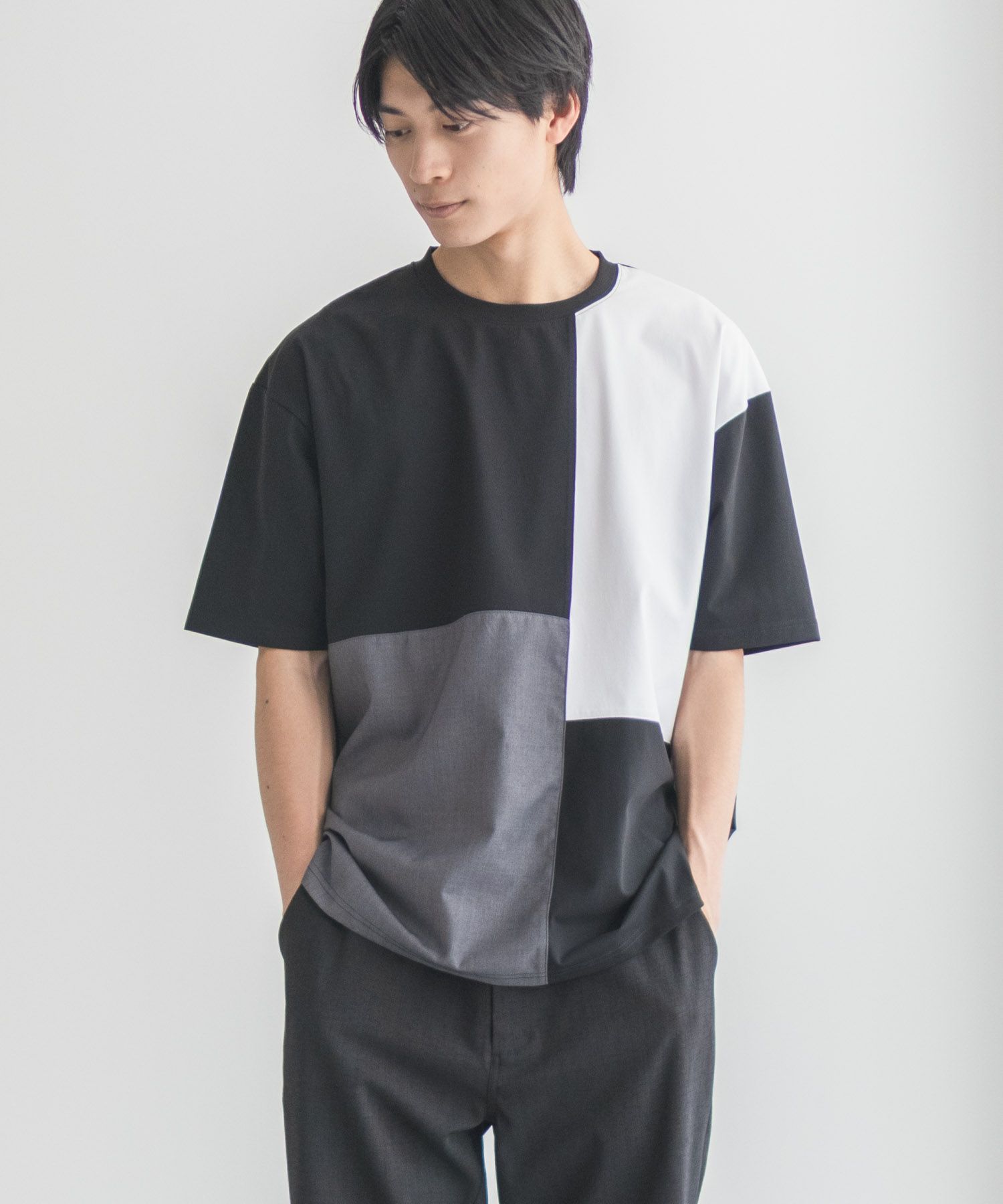 URBAN COLLECTION  AIR Smoosy 切替Tシャツ メンズ メール便 対応商品商品サムネイル-4