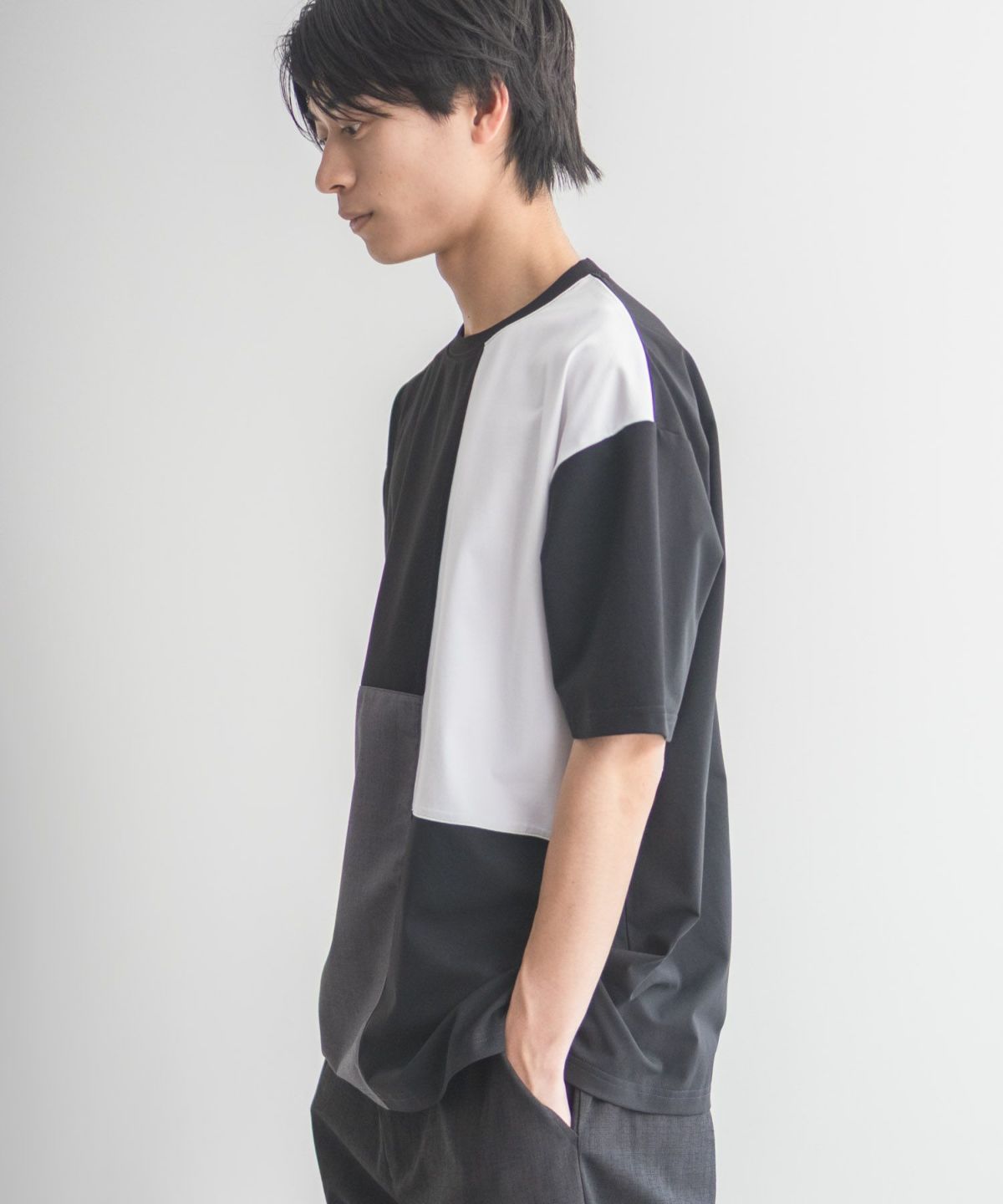 URBAN COLLECTION AIR Smoosy 切替Tシャツ メンズ ネコポス 対応商品