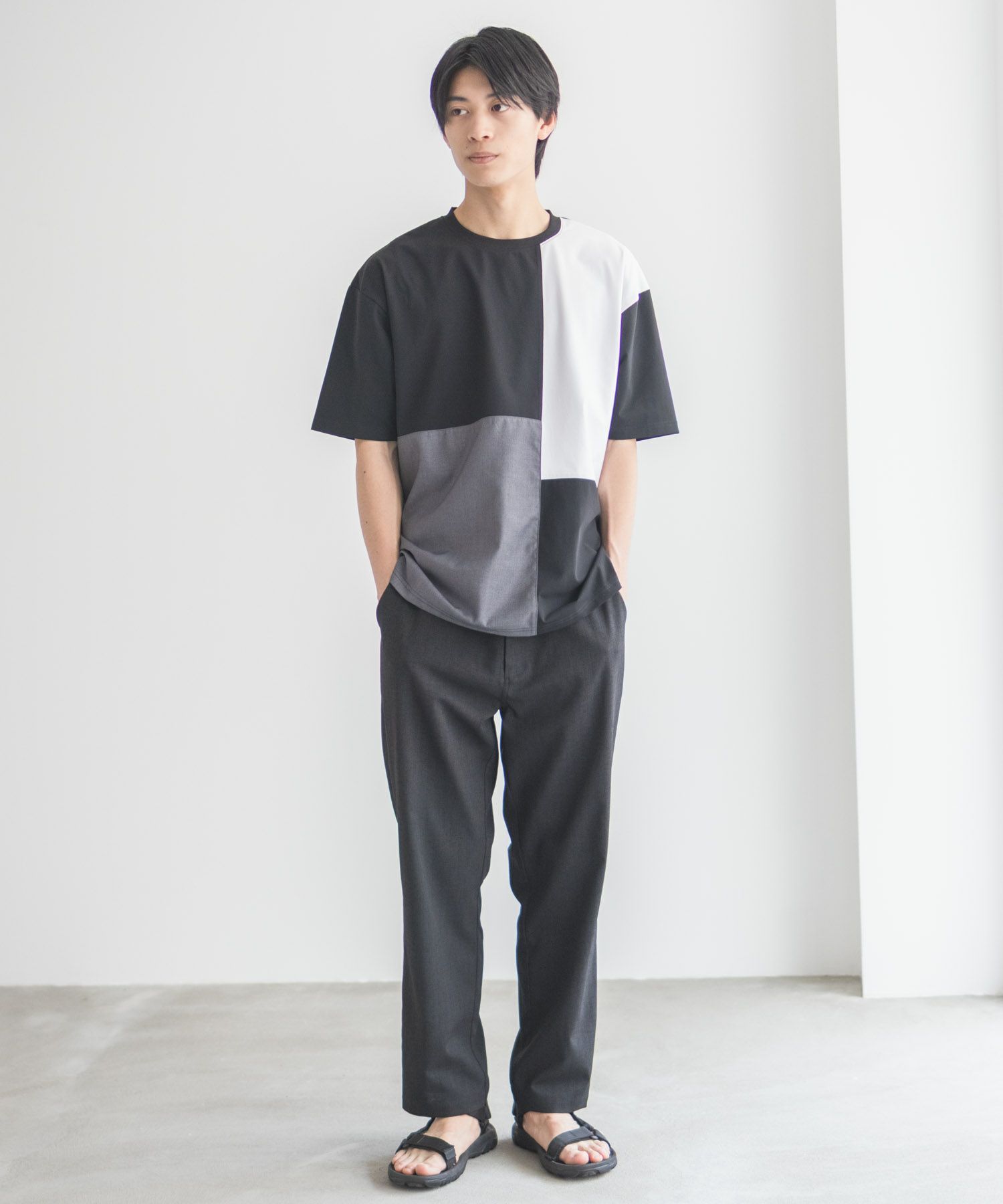 URBAN COLLECTION  AIR Smoosy 切替Tシャツ メンズ メール便 対応商品商品画像-8