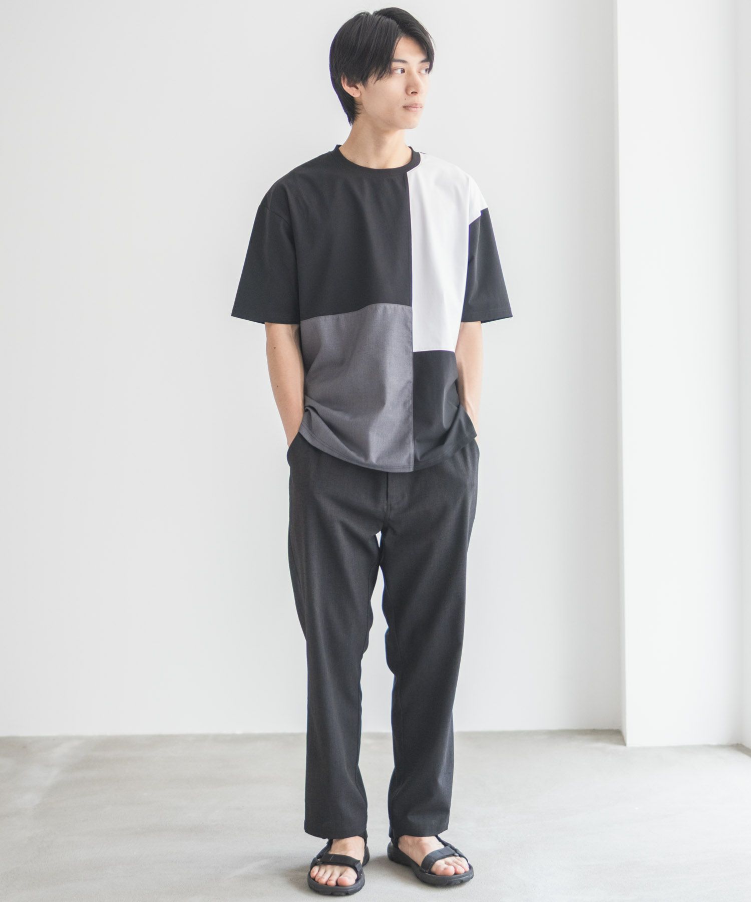 URBAN COLLECTION  AIR Smoosy 切替Tシャツ メンズ メール便 対応商品商品画像-9