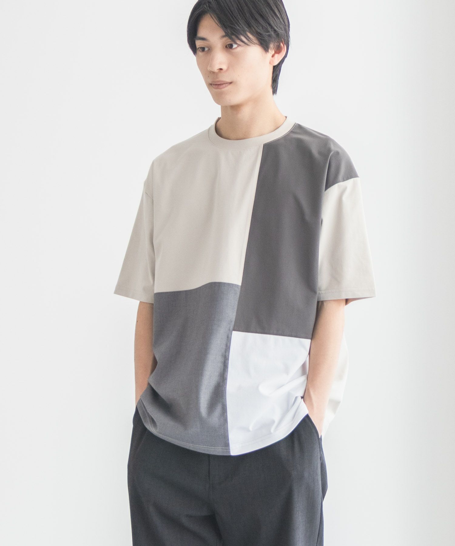 URBAN COLLECTION  AIR Smoosy 切替Tシャツ メンズ メール便 対応商品商品画像-10