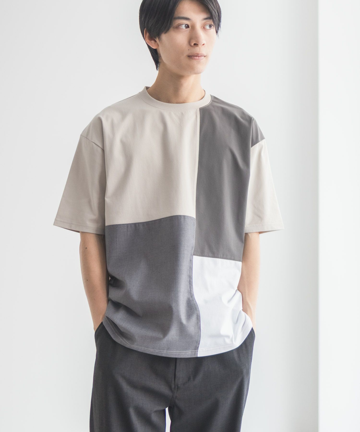 URBAN COLLECTION  AIR Smoosy 切替Tシャツ メンズ メール便 対応商品商品画像-11