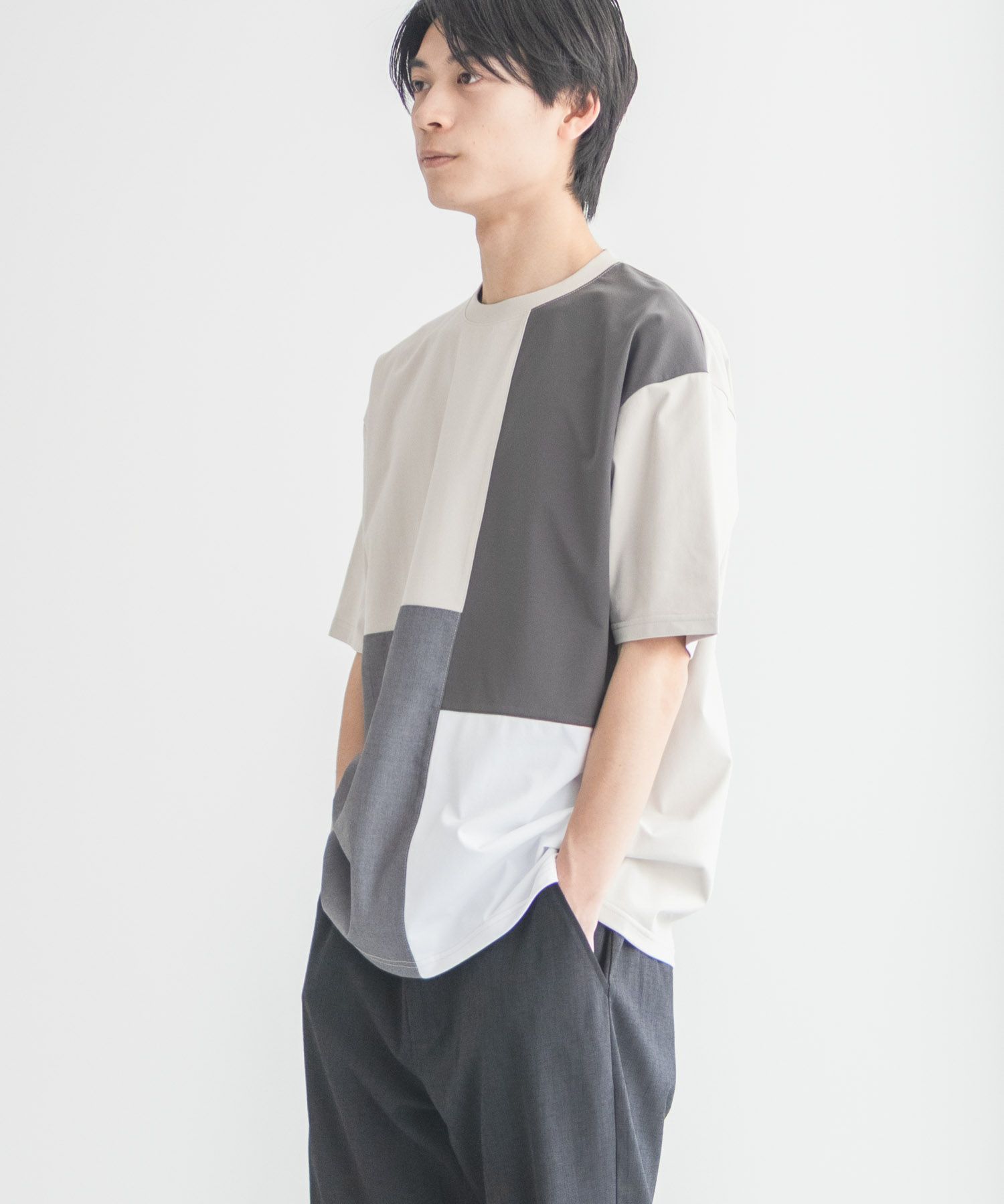 URBAN COLLECTION  AIR Smoosy 切替Tシャツ メンズ メール便 対応商品商品サムネイル-12