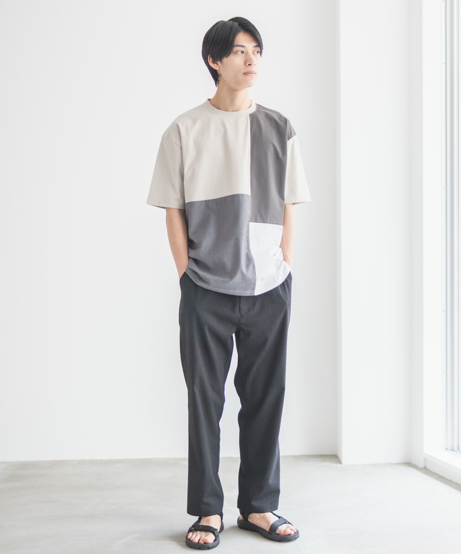 URBAN COLLECTION  AIR Smoosy 切替Tシャツ メンズ メール便 対応商品商品画像-13