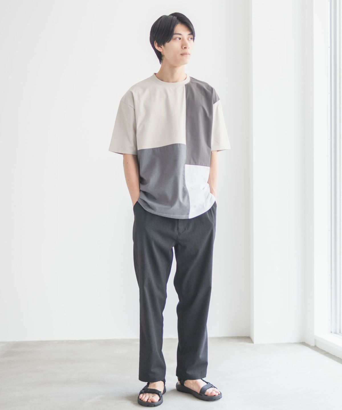 URBAN COLLECTION AIR Smoosy 切替Tシャツ メンズ ネコポス 対応商品