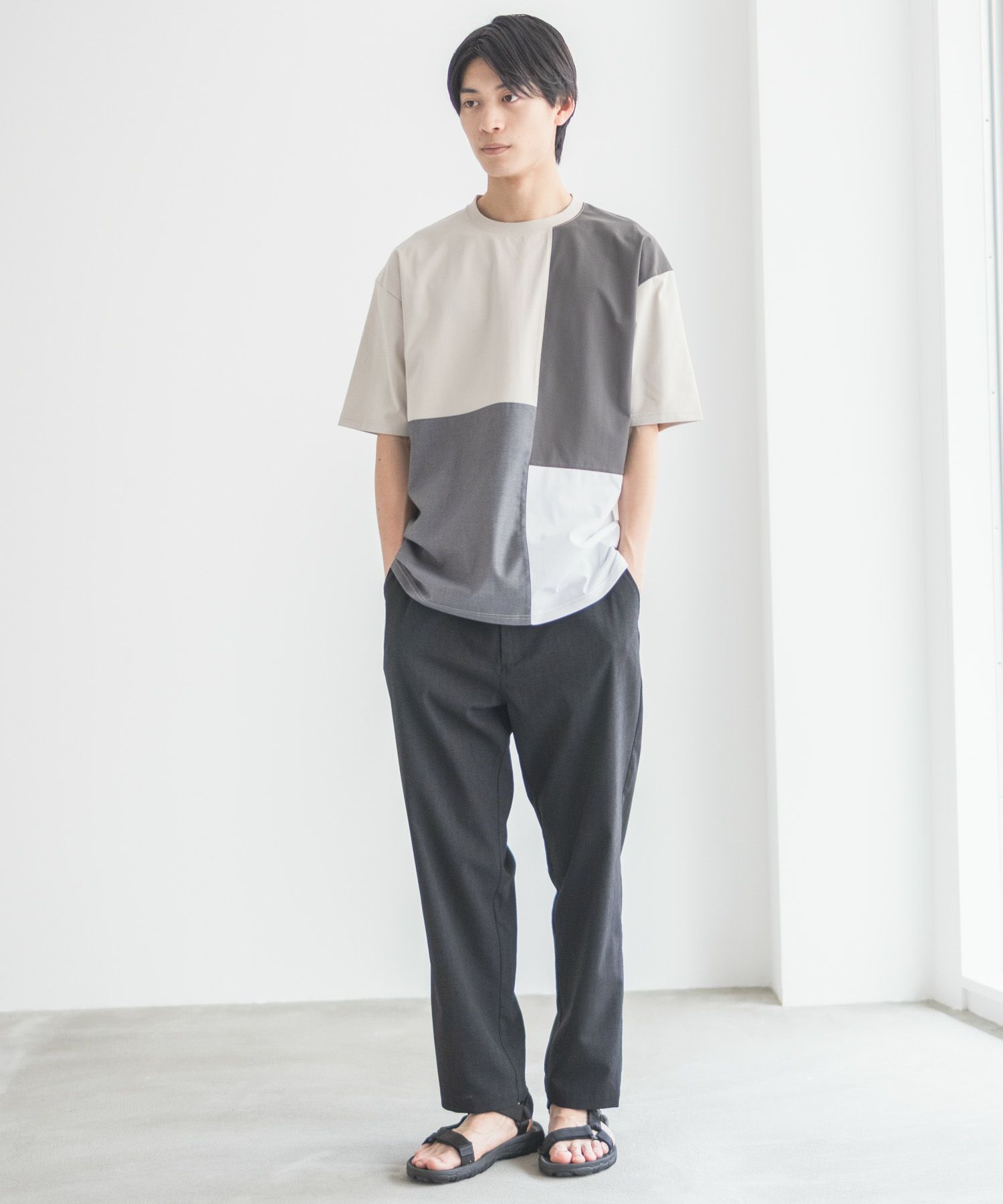 URBAN COLLECTION  AIR Smoosy 切替Tシャツ メンズ メール便 対応商品商品サムネイル-14