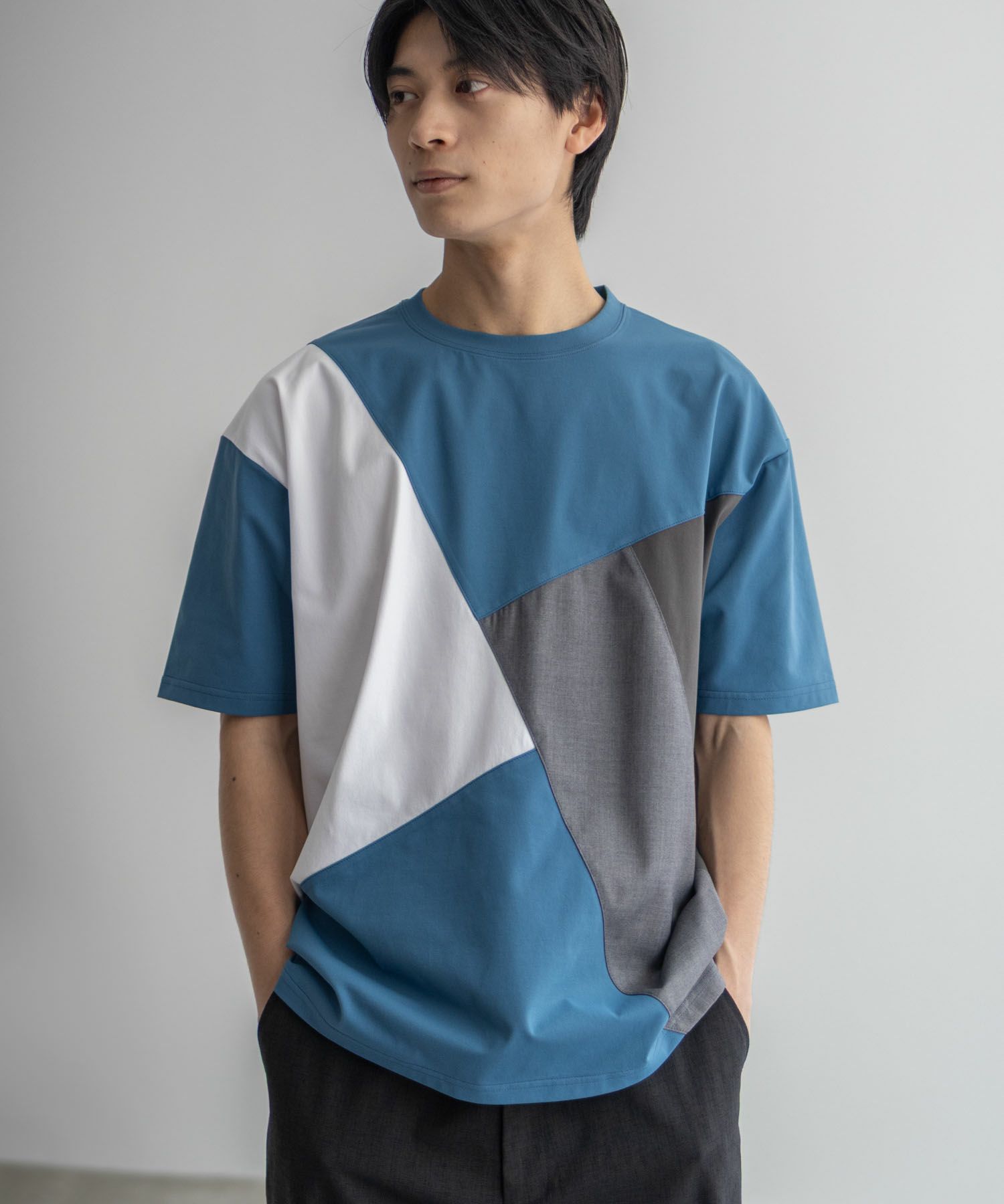 URBAN COLLECTION  AIR Smoosy 切替Tシャツ メンズ メール便 対応商品商品サムネイル-2