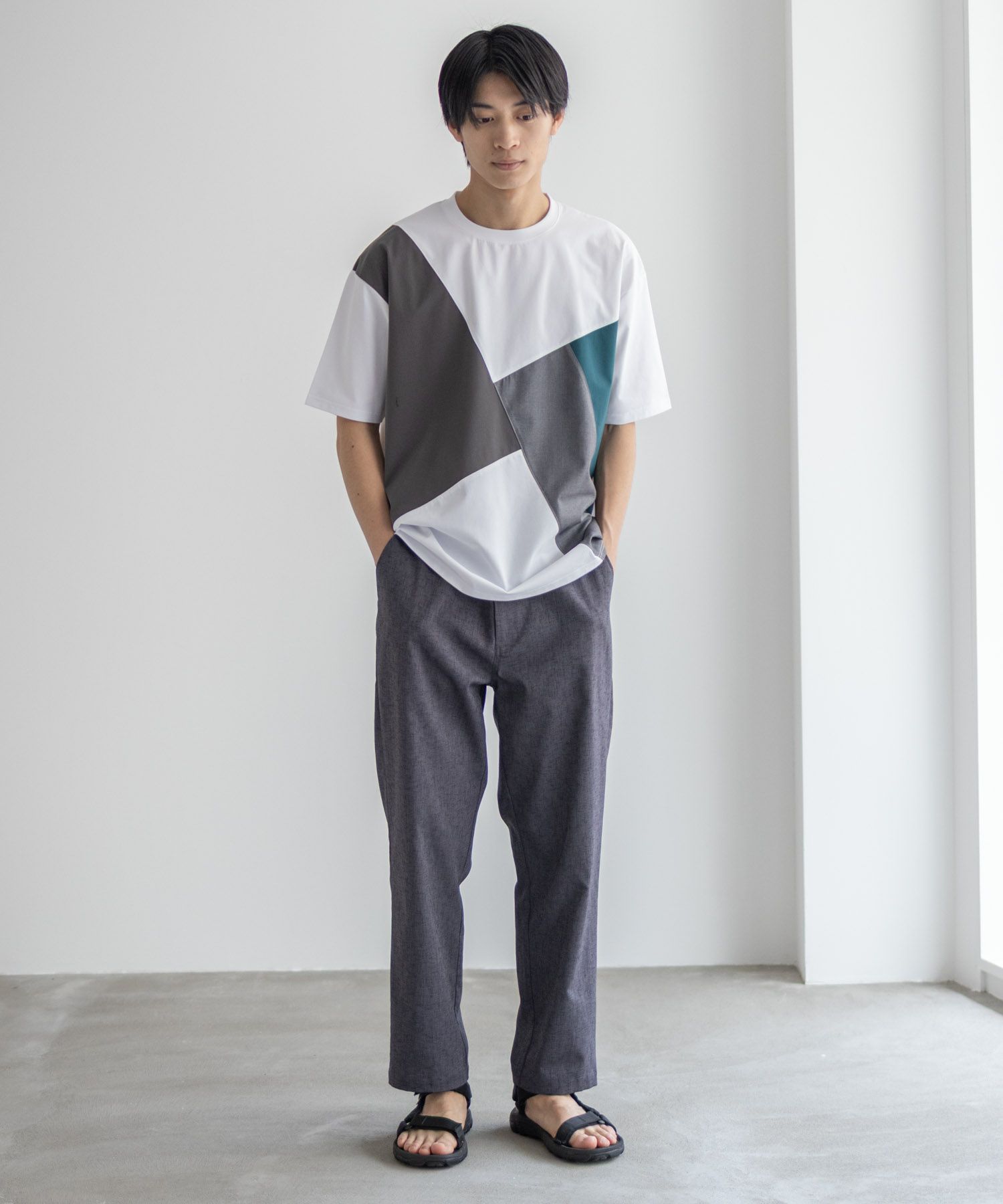 URBAN COLLECTION  AIR Smoosy 切替Tシャツ メンズ メール便 対応商品商品サムネイル-8