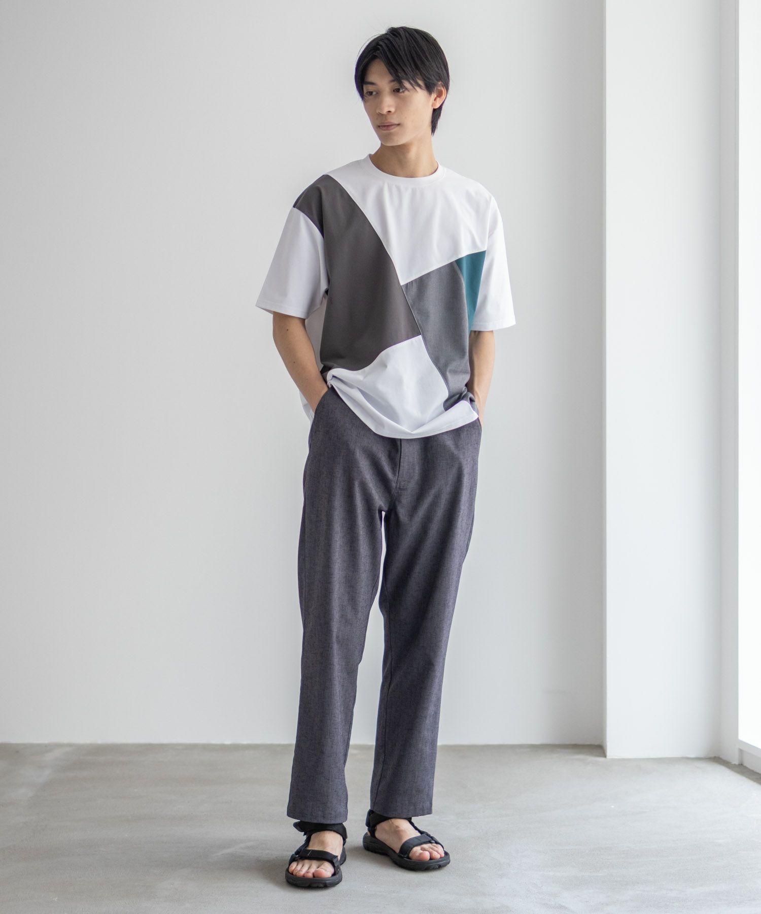 URBAN COLLECTION  AIR Smoosy 切替Tシャツ メンズ メール便 対応商品商品画像-9