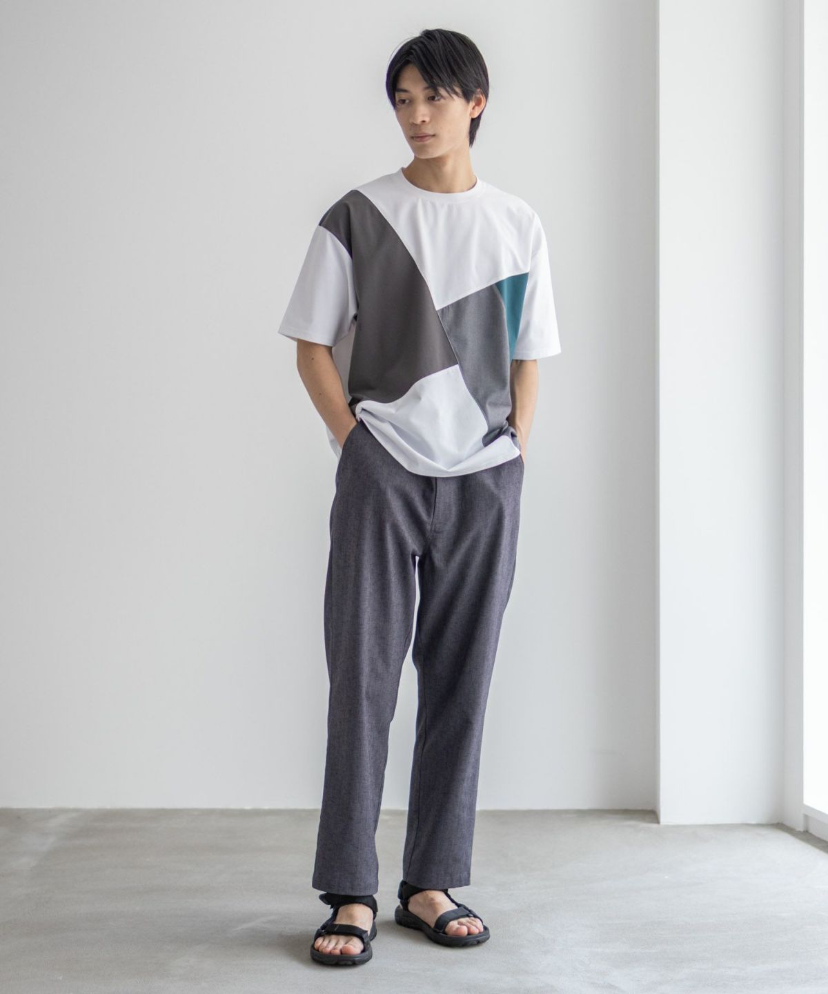 URBAN COLLECTION AIR Smoosy 切替Tシャツ メンズ ネコポス 対応商品