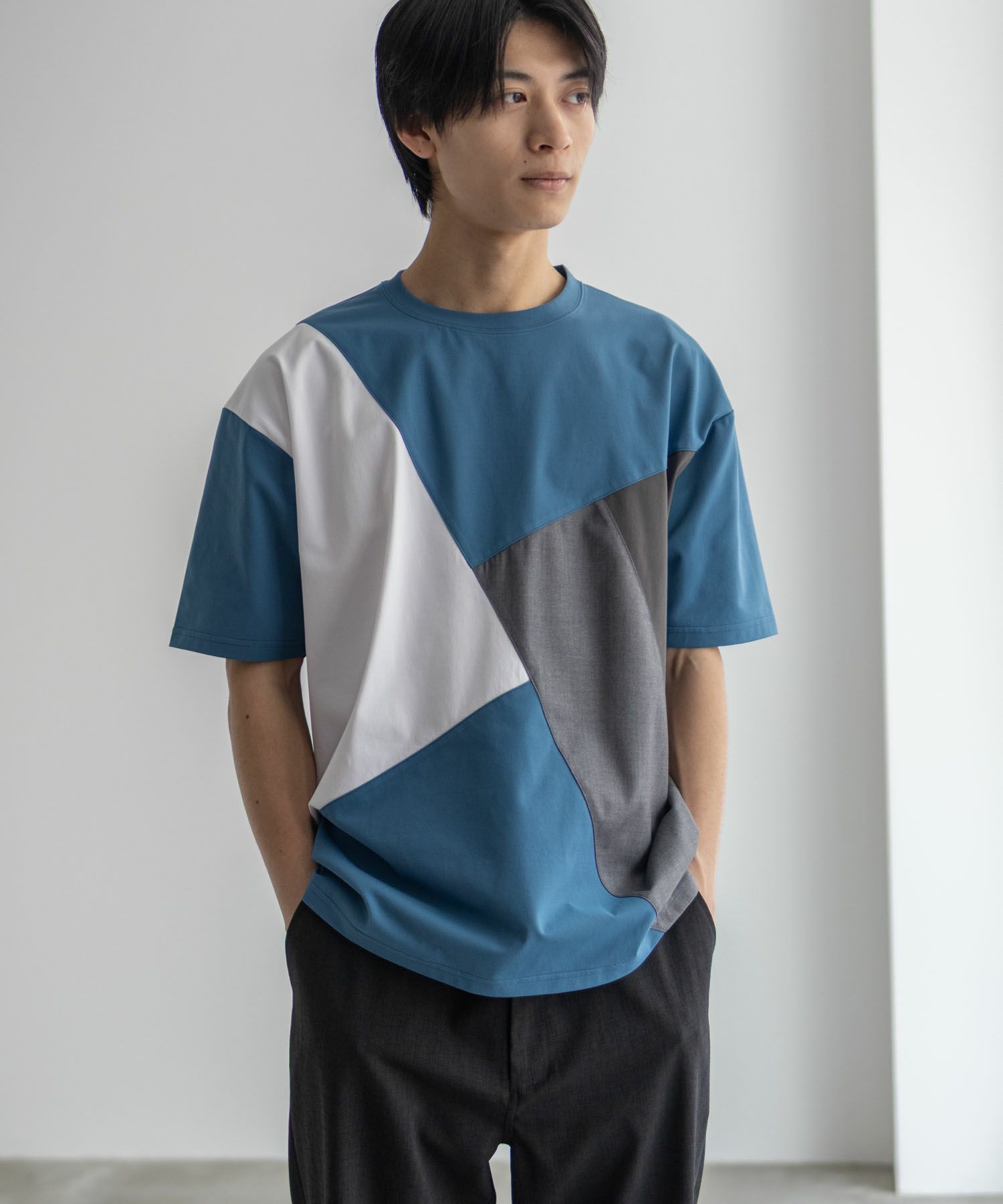 URBAN COLLECTION  AIR Smoosy 切替Tシャツ メンズ メール便 対応商品商品画像-10