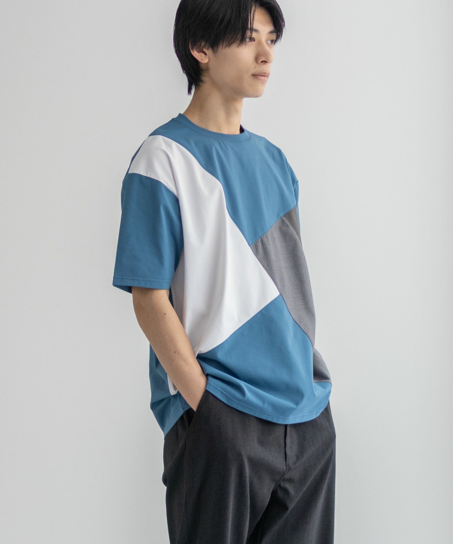 URBAN COLLECTION  AIR Smoosy 切替Tシャツ メンズ メール便 対応商品商品画像-11