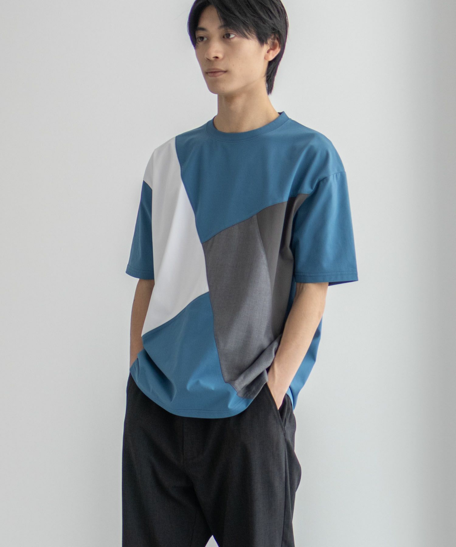 URBAN COLLECTION AIR Smoosy 切替Tシャツ メンズ ネコポス 対応商品