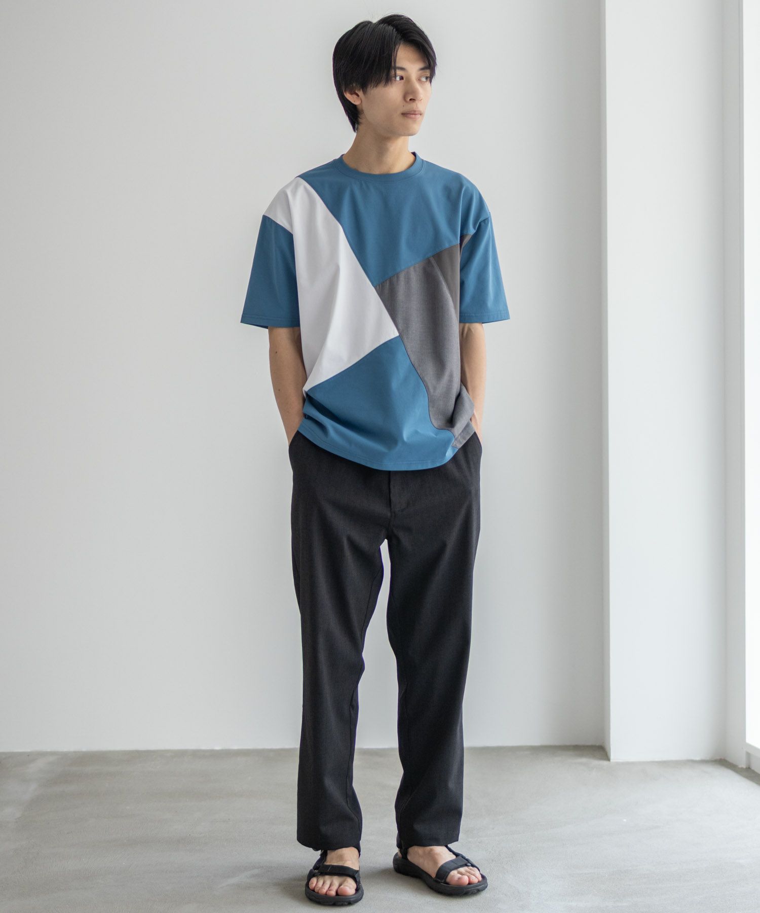 URBAN COLLECTION  AIR Smoosy 切替Tシャツ メンズ メール便 対応商品商品画像-13