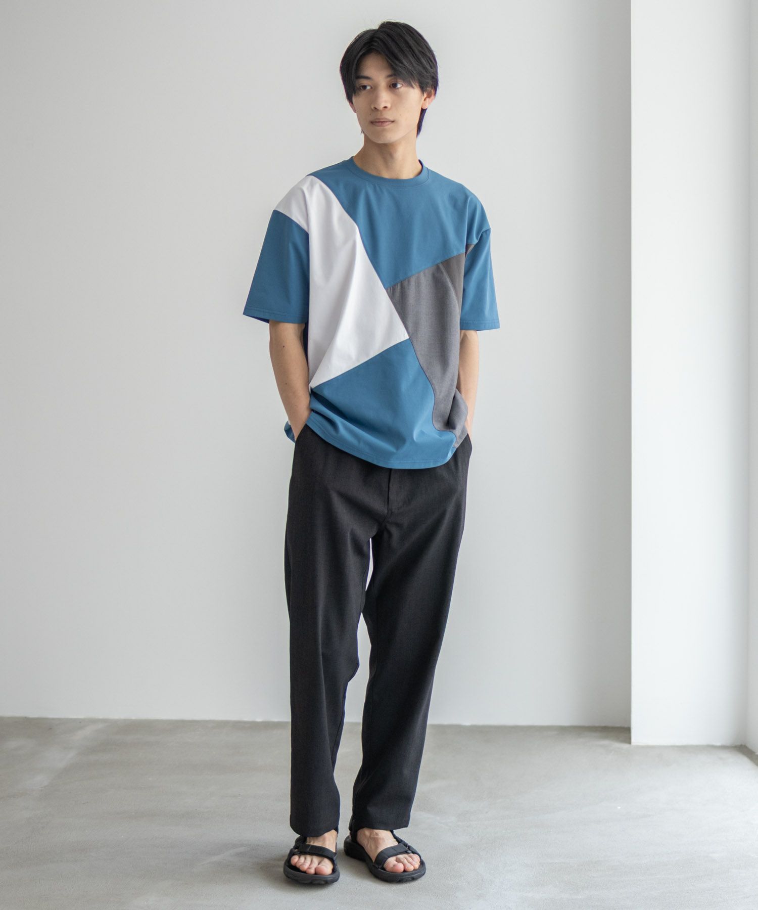 URBAN COLLECTION  AIR Smoosy 切替Tシャツ メンズ メール便 対応商品商品画像-14
