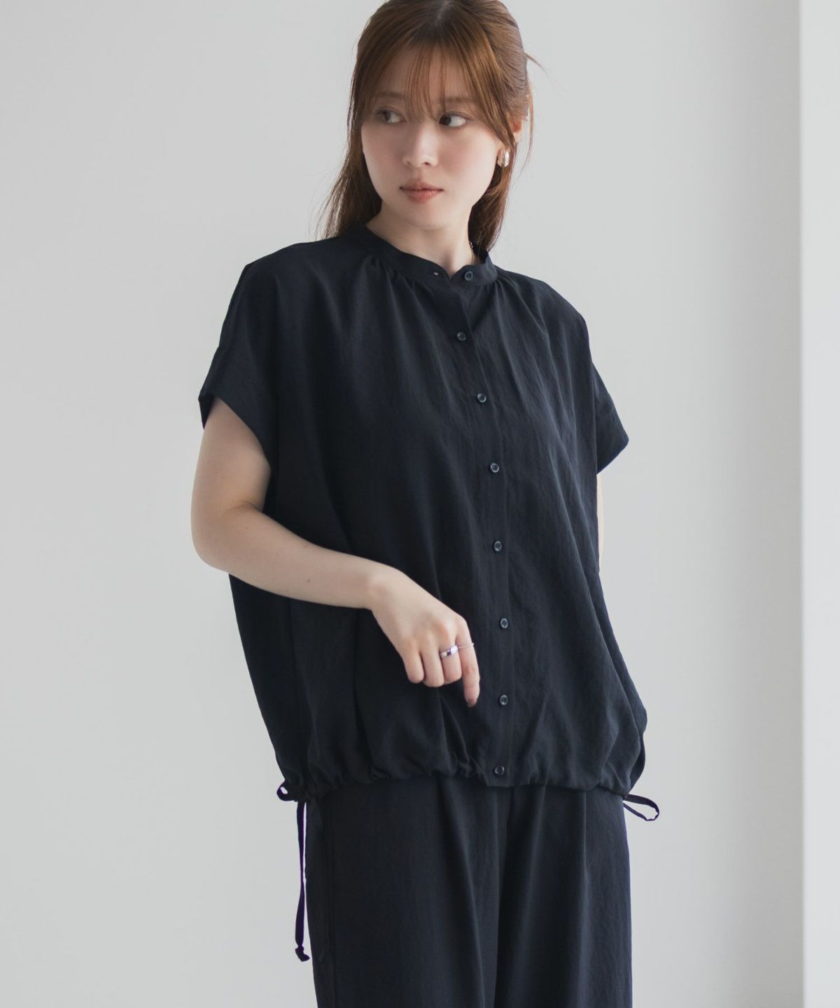 HusHusH バンドカラーブラウス レディース