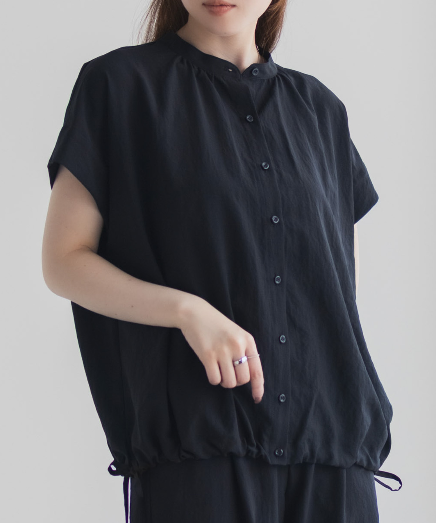 HusHusH バンドカラーブラウス レディース