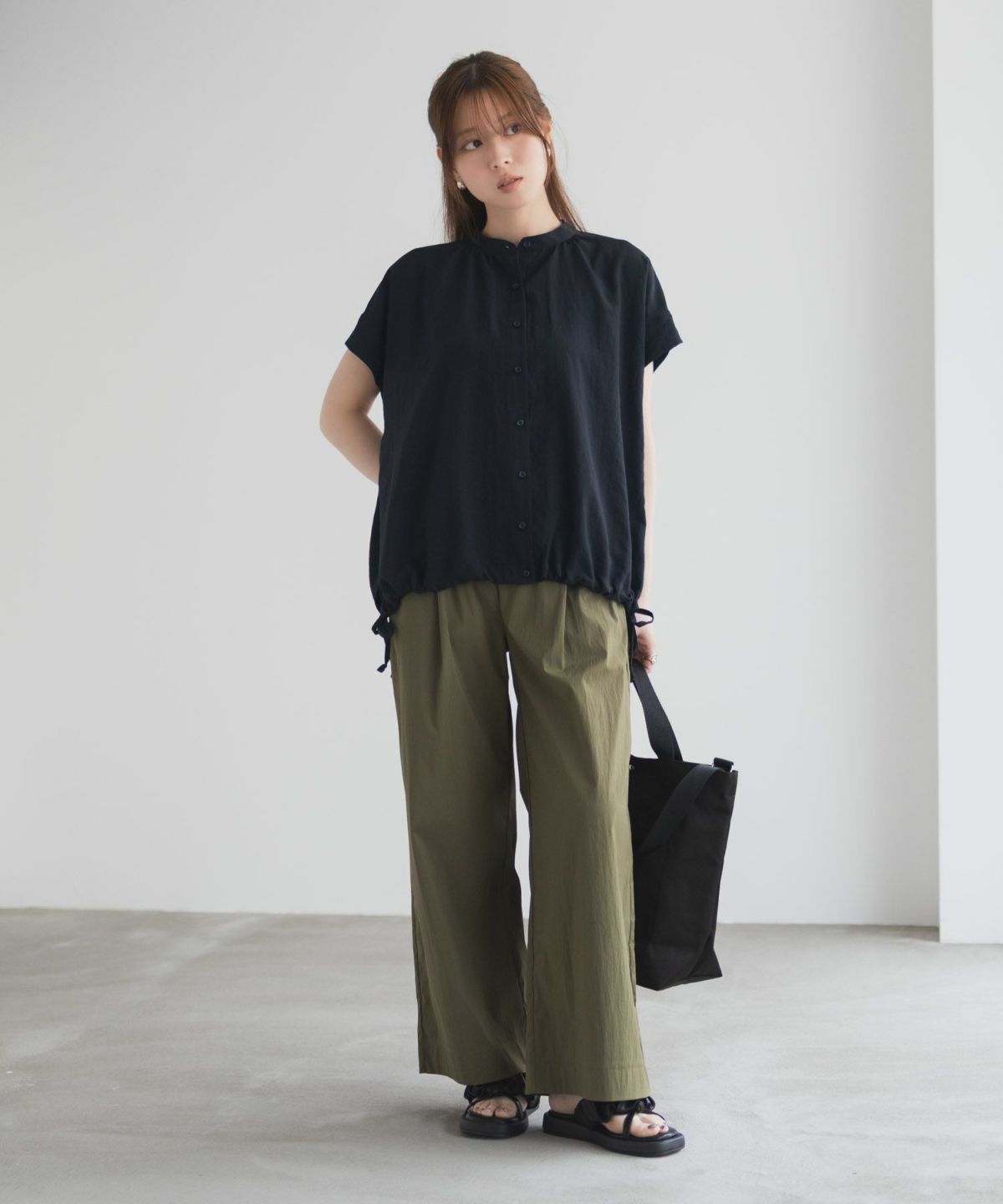 HusHusH バンドカラーブラウス レディース