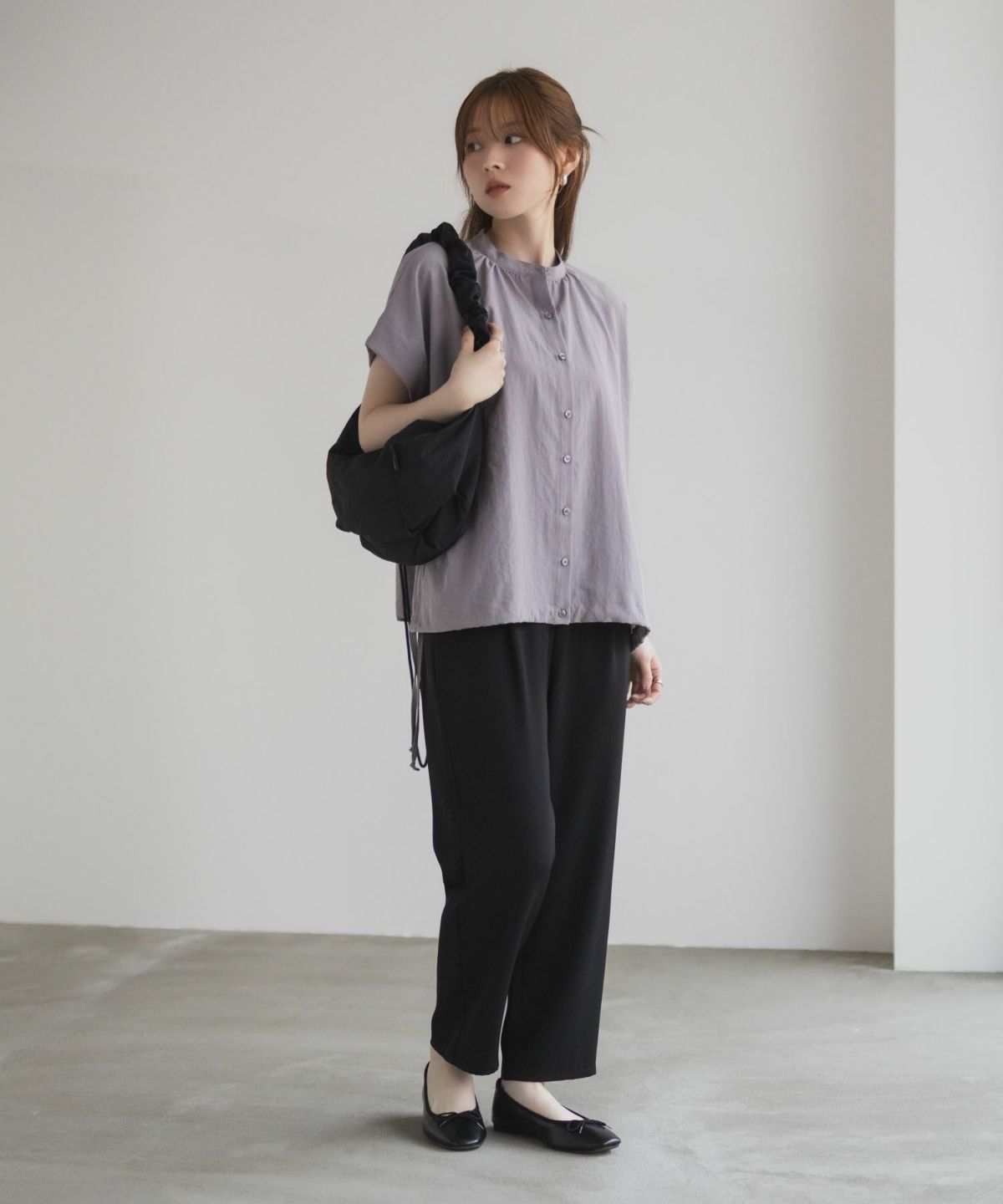 HusHusH バンドカラーブラウス レディース