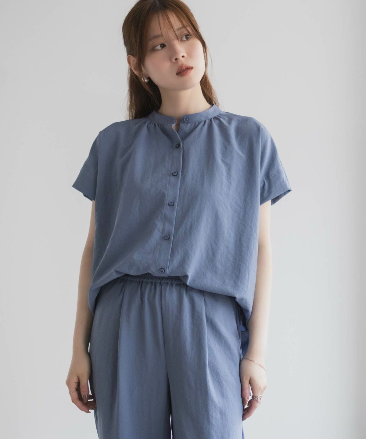 HusHusH バンドカラーブラウス レディース