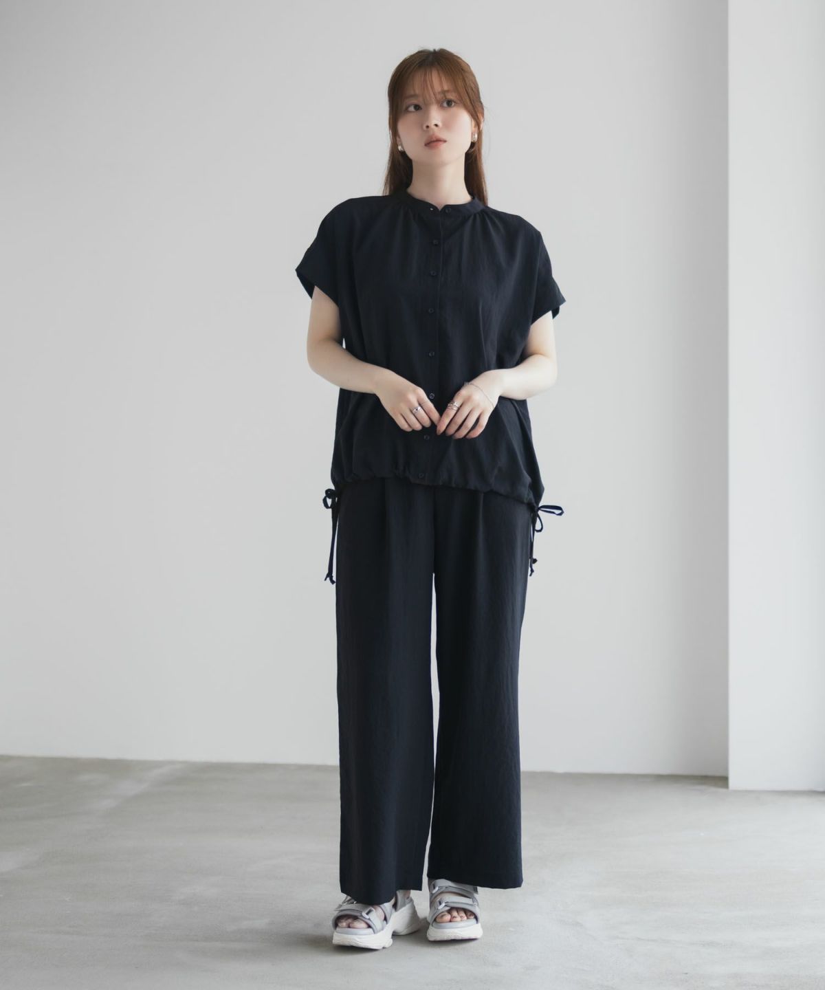 HusHusH バンドカラーブラウス レディース