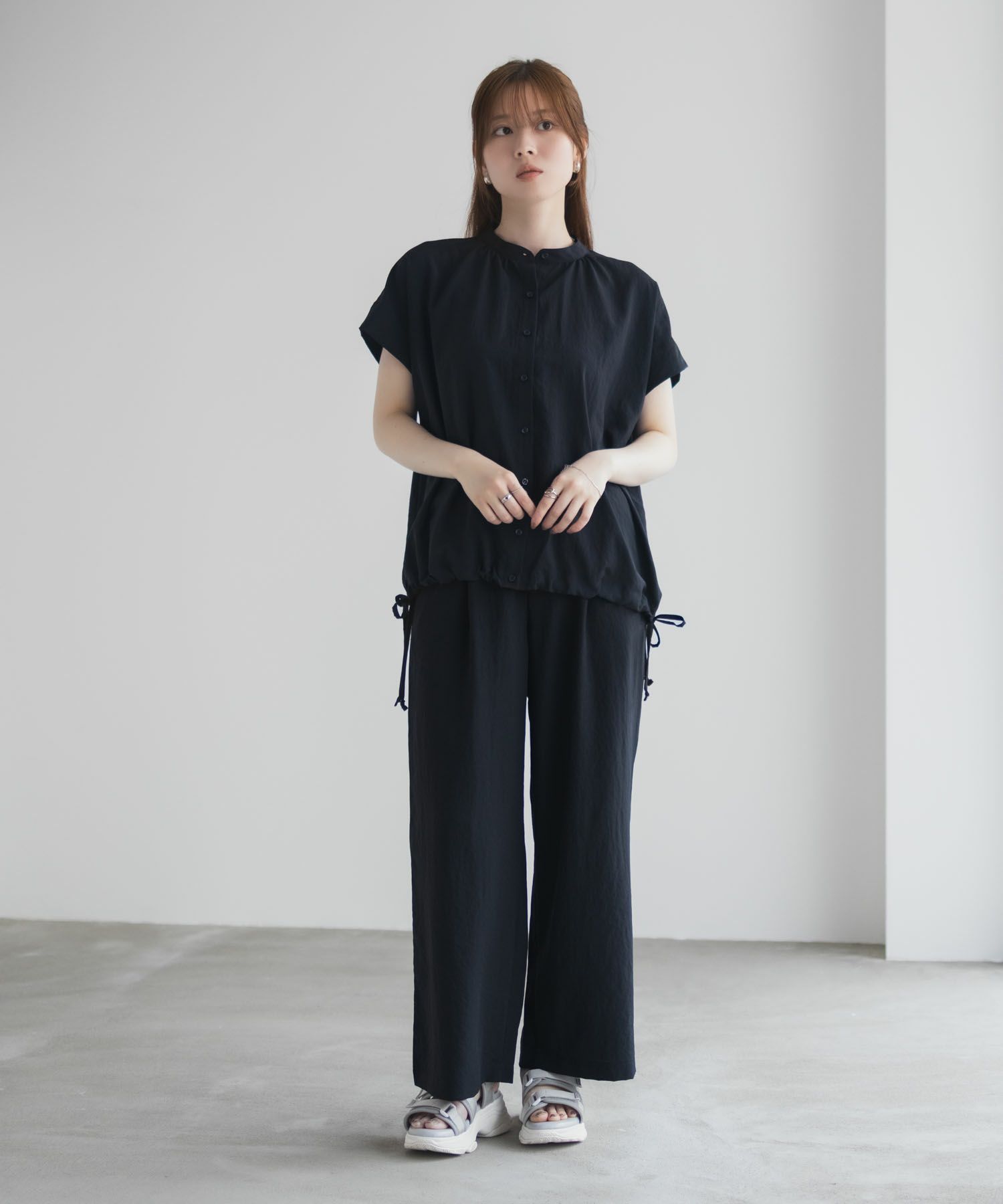 HusHusH バンドカラーブラウス レディース