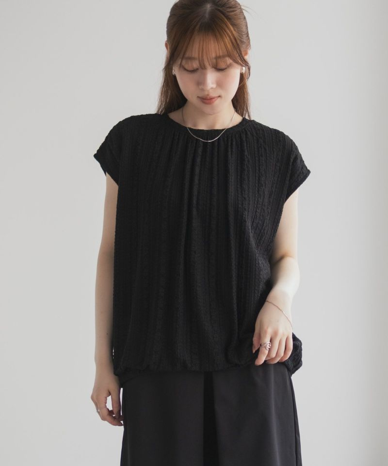 HusHusH  レースバルーンフレンチTシャツ レディース メール便 対応商品商品画像-2