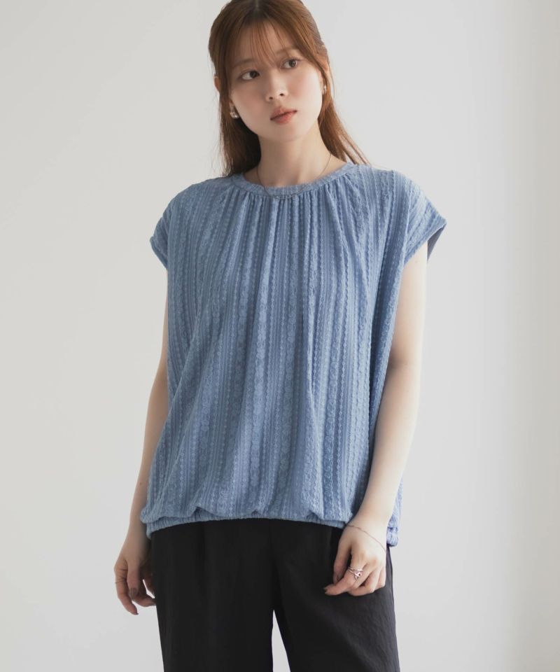 HusHusH  レースバルーンフレンチTシャツ レディース メール便 対応商品商品画像-3