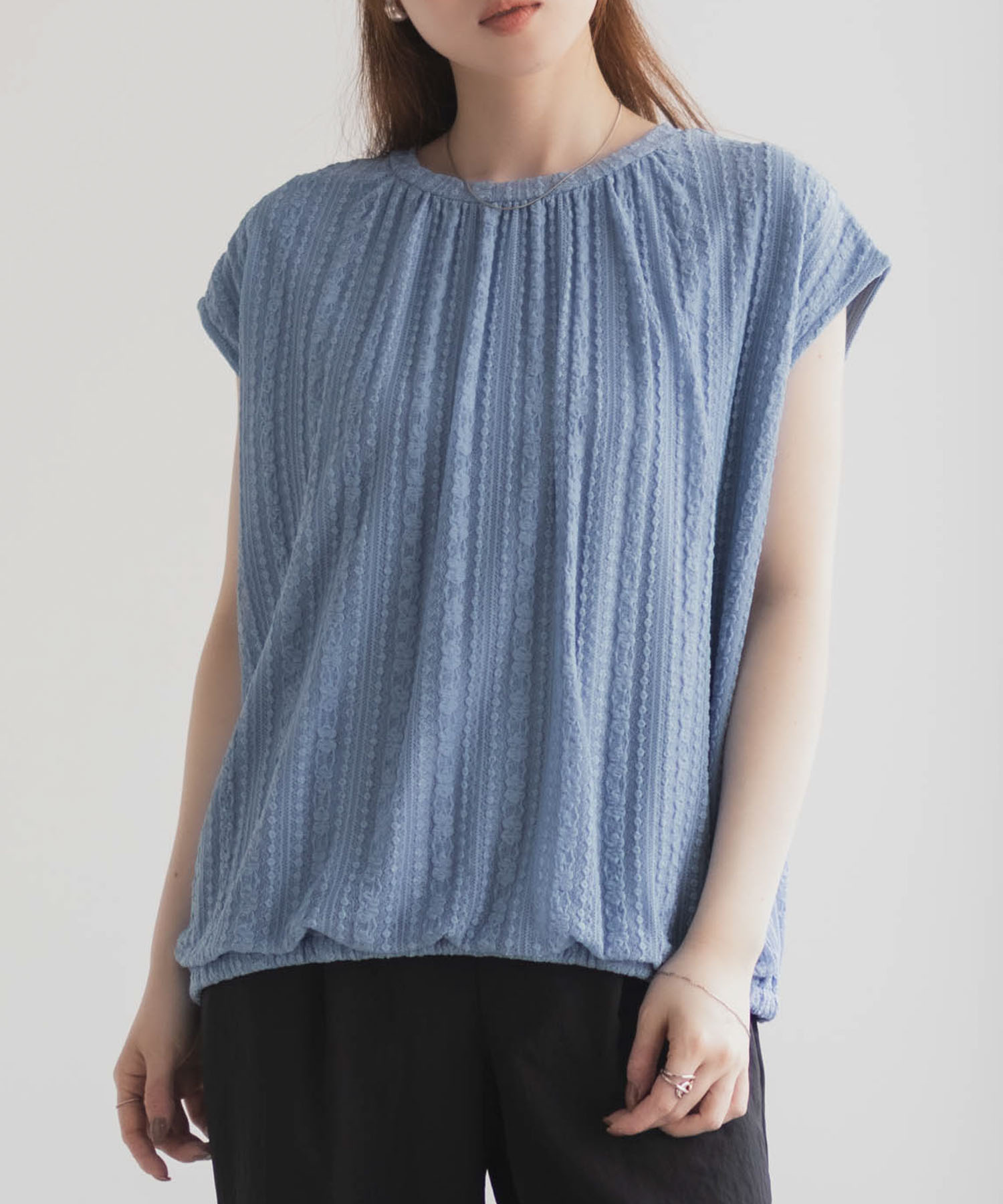 HusHusH レースバルーンフレンチTシャツ レディース ネコポス 対応商品